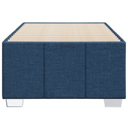 Cadre de lit sans matelas bleu 90x190 cm tissu 