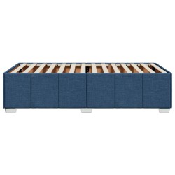 Cadre de lit sans matelas bleu 90x190 cm tissu 