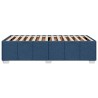Cadre de lit sans matelas bleu 90x190 cm tissu 