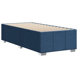 Cadre de lit sans matelas bleu 90x190 cm tissu 