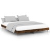 Cadre de lit sans matelas chêne fumé 150x200 cm bois ingénierie 