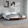 Cadre de lit sans matelas chêne fumé 150x200 cm bois ingénierie 