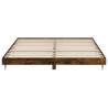 Cadre de lit sans matelas chêne fumé 150x200 cm bois ingénierie 