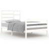 Cadre de lit sans matelas blanc bois massif 100x200 cm 