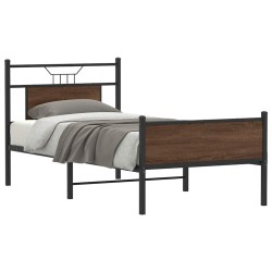 Cadre de lit sans matelas chêne marron 80x200cm bois ingénierie 