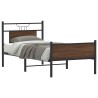 Cadre de lit sans matelas chêne marron 80x200cm bois ingénierie 