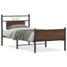 Cadre de lit sans matelas chêne marron 80x200cm bois ingénierie 