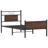 Cadre de lit sans matelas chêne marron 80x200cm bois ingénierie 