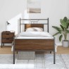 Cadre de lit sans matelas chêne marron 80x200cm bois ingénierie 