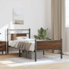 Cadre de lit sans matelas chêne marron 80x200cm bois ingénierie 