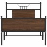 Cadre de lit sans matelas chêne marron 80x200cm bois ingénierie 
