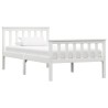 Cadre de lit sans matelas blanc bois de pin massif 90x200 cm 