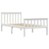 Cadre de lit sans matelas blanc bois de pin massif 90x200 cm 