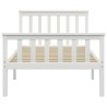 Cadre de lit sans matelas blanc bois de pin massif 90x200 cm 