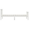 Cadre de lit sans matelas blanc bois de pin massif 90x200 cm 