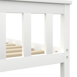 Cadre de lit sans matelas blanc bois de pin massif 90x200 cm 