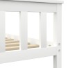 Cadre de lit sans matelas blanc bois de pin massif 90x200 cm 