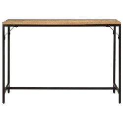 Table à manger 110x55x75 cm bois de manguier massif brut et fer 