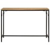 Table à manger 110x55x75 cm bois de manguier massif brut et fer 
