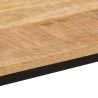 Table à manger 110x55x75 cm bois de manguier massif brut et fer 