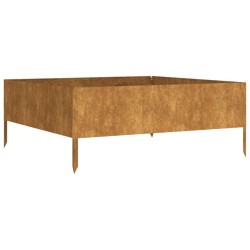 Lit surélevé de jardin 100x100x41 cm acier corten 