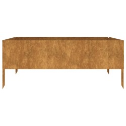 Lit surélevé de jardin 100x100x41 cm acier corten 