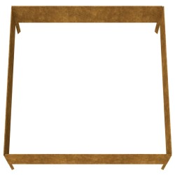 Lit surélevé de jardin 100x100x41 cm acier corten 