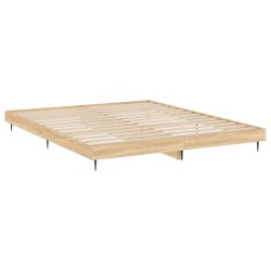 Cadre de lit sans matelas chêne sonoma 150x200 cm 