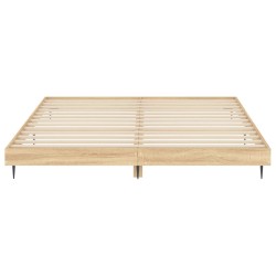 Cadre de lit sans matelas chêne sonoma 150x200 cm 