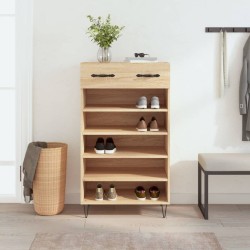 Armoire à chaussures chêne sonoma 60x35x105cm bois d'ingénierie 
