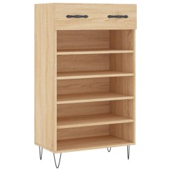 Armoire à chaussures chêne sonoma 60x35x105cm bois d'ingénierie 