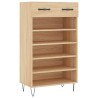 Armoire à chaussures chêne sonoma 60x35x105cm bois d'ingénierie 