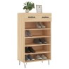 Armoire à chaussures chêne sonoma 60x35x105cm bois d'ingénierie 