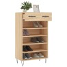 Armoire à chaussures chêne sonoma 60x35x105cm bois d'ingénierie 