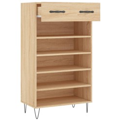 Armoire à chaussures chêne sonoma 60x35x105cm bois d'ingénierie 