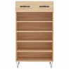 Armoire à chaussures chêne sonoma 60x35x105cm bois d'ingénierie 