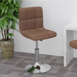 Tabouret de bar pivotant Marron Tissu 