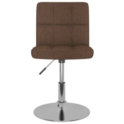 Tabouret de bar pivotant Marron Tissu 