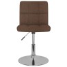 Tabouret de bar pivotant Marron Tissu 