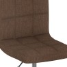 Tabouret de bar pivotant Marron Tissu 