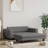 Lit pour chien avec extension gris 100x50x30 cm similicuir 