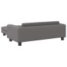 Lit pour chien avec extension gris 100x50x30 cm similicuir 