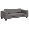 Lit pour chien avec extension gris 100x50x30 cm similicuir 