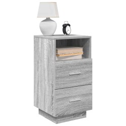 Table de chevet avec 2 tiroirs sonoma gris 36x36x68 cm 