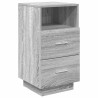 Table de chevet avec 2 tiroirs sonoma gris 36x36x68 cm 