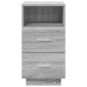 Table de chevet avec 2 tiroirs sonoma gris 36x36x68 cm 