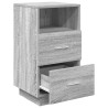 Table de chevet avec 2 tiroirs sonoma gris 36x36x68 cm 