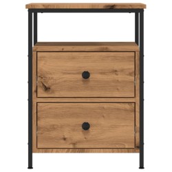 Tables de chevet 2 pcs chêne artisanal bois d'ingénierie 
