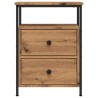 Tables de chevet 2 pcs chêne artisanal bois d'ingénierie 