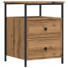 Tables de chevet 2 pcs chêne artisanal bois d'ingénierie 